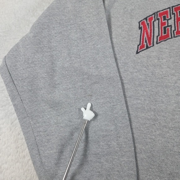Vintage Nebraska Huskers Sweatshirt Logo Athletic Gray Size Large Embroidered - Picture 3 of 10